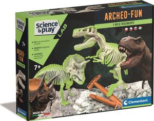 CLEMENTONI Science&Play ArcheoFun: T-Rex + Triceratops