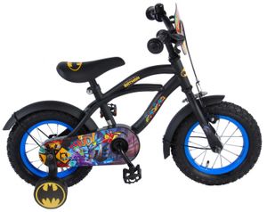 Batman bicykel 12 palcov čierny matný detský bicykel s tréningovými kolesami chlapci od3