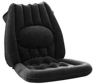 Vital Comfort Sitzkissen mit Lendenwirbelstütze, Rückenkissen aufblasbar, anthrazit