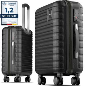 Travely Premium Koffer 55x40x20cm - passend für Ryanair, Lufthansa, Eurowings und co. I 36L Trolley Handgepäck mit sanften Rollen und TSA Schloss