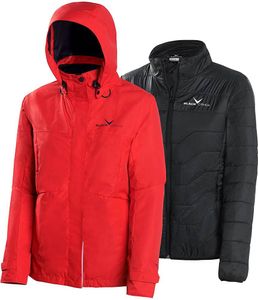 Schwarze Crevice Wanderjacke 3-in-1 Jacke M