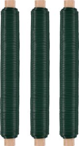 Nordstern Blumendraht Basteldraht Grün 3er Pack - Wickeldraht Ø 0,65 mm x 38 m