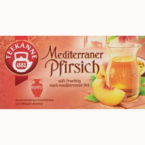 Teekanne Mediterraner Pfirsich süß und fruchtig 20 Teebeutel 50g