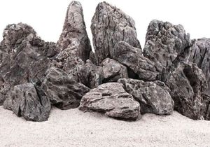 Aquarium Natursteine Mini Landschaft Seiryu Deko grau 1 Stück Gr.S 100-500g Nr.66