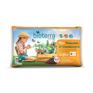 BioterraTomaten & Gemüseerde 40l TORFFREI Gewächshauserde Hochbeeterde