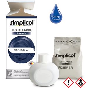 Simplicol Textilfarbe intensiv Nacht-Blau - Einfaches Färben (1er Pack)