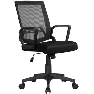 Yaheetech Bürostuhl Ergonomischer Schreibtischstuhl Drehstuhl Chefsessel Gaming Stuhl Schwarz