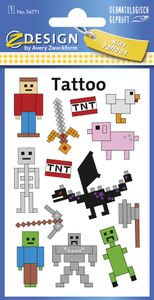 AVERY Zweckform ZDesign Kids Tattoos "Pixel" 1 arkusz 13 tatuaży