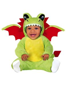 grünes Drachen Baby Kostüm, Größe:86/92