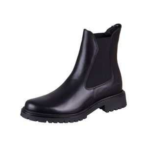 Tamaris Damen Stiefelette Chelsea Boot Leder Stretch Profilsohle 1-25427-41, Größe:40 EU, Farbe:Schwarz