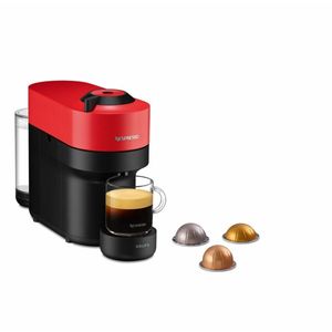 Krups Nespresso Yy4888fd Virtuo Pop Red Coffee Machine Kapseln, kompakte Kaffeemaschine, 4 Tasse Größen, Espresso, Bluetooth
