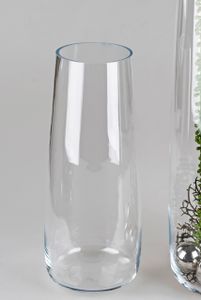 Bodenvase BASIC konisch rund H. 45cm aus Glas transparant Formano