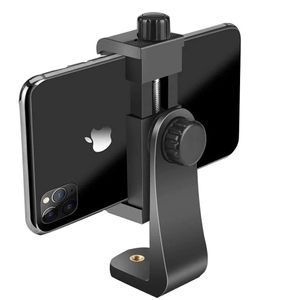 Stativhandyhalterung Handy Stativ Adapter Zubehör für Stativ Selfie Stick Einbeinstativ, vertikale und horizontale Handy-Halter Tripod Smartphone Clip