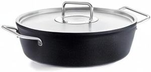 Fissler Adamant / Aluminium-Bräter (Ø 28 cm, 4,3L) Bratentopf-beschichtet mit Metall-Deckel, antihaftend - Induktion