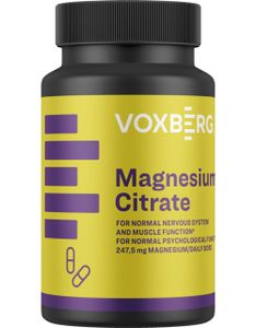Voxberg Magnesium Citrate 90 kapsúl / Magnézium (horčík) / Vysoko biologicky dostupná forma horčíka