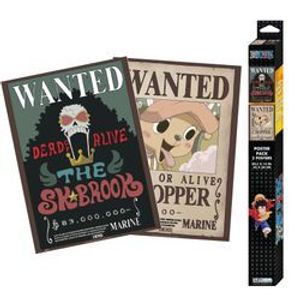 One Piece Poster-Set: Chibi Posters - Wanted Chopper & Brook (52 x 38 cm)