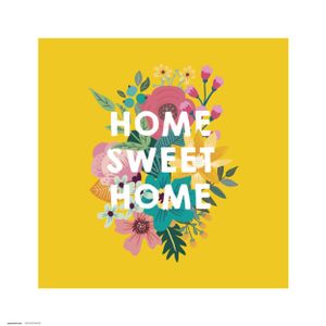 Kunstdruck Loreak Home Sweet Home 30x30cm.