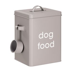 Navaris Tierfutterbehälter mit Deckel - Behälter für Hundefutter mit Schaufel - Futtertonne zur Aufbewahrung von Tierfutter - Futterbox für Hund