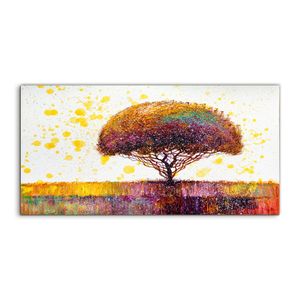 Coloray Canvas 120x60  Wandbild Leinwand Bilder Wand Kunst Bild Landschaft Baum bunte