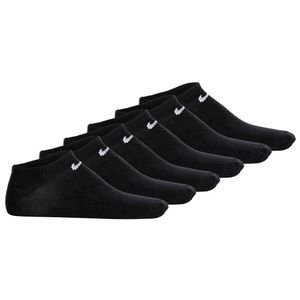 NIKE Unisex ponožky do tenisek, 6 balení - lehké - bez potisku, jednobarevné, logo Black 42-46