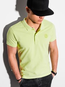 Ombre Herren Poloshirt T-shirt Polo Top Polohemd Kragen Kurzarm Einfarbig Casual Sportlisch Modish für Männer 100% Baumwolle 16 Farben S-XXL Lindgrün L