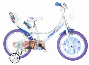 DINO Bikes - Kids bike 16 "Dino 164RF3 with seat and basket doll - Frozen 2