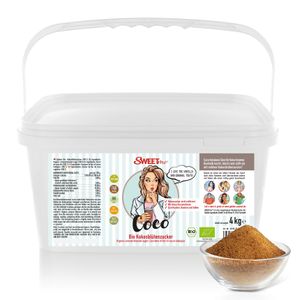 SWEETme® Kokosblütenzucker 4 kg - Kokoszucker mit feiner Karamellnote, unraffiniert, 100% reiner Blütenzucker
