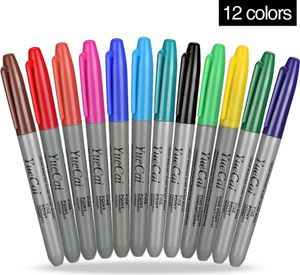 12 Farben Tattoo Marker Pen Wasserdichte Tattoo Pens Schnelltrocknende Tattoo Pen Kennzeichnung Skin Design Tattoo