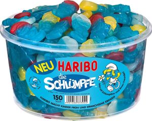 Haribo Šmoulové jahoda malina a citron bez želatiny 1350g
