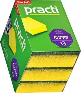 Gąbki do naczyń 3szt Paclan Practi