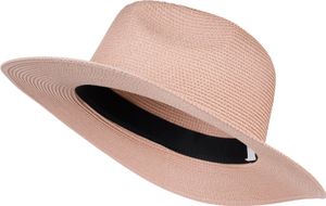styleBREAKER Damen Panama Sonnenhut, Strohhut, Schlapphut, Faltbarer Knautschhut, Sommerhut, Fedora Hut 04025041