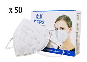 50 Stück FFP2 NR ANTIVIRON Atemschutzmaske Masken 5-lagig