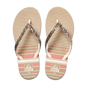 REEF Girls Kinder Zehentrenner Sandalen Strand »STARGAZER PRINTS« Peach Stripes