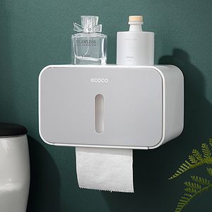 Wasserdichte Papier Handtuch Box Wand Nicht-Stanzen Kreative Einfache Design Home Bad Zubehör Artikel Platzierung Rack colour Grau