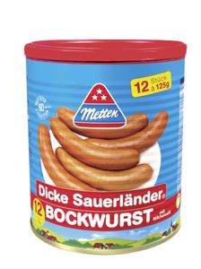 Metten Dicke Sauerländer Bockwürste 12 Stück á 125g - 1500g