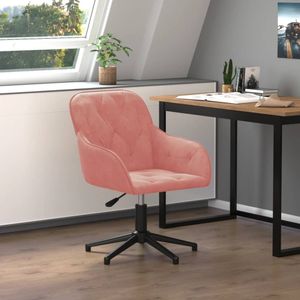 vidaXL Kancelárska stolička Swivel Pink Velvet
