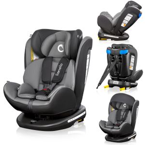 Lionelo Bastiaan - Kindersitz 0-36 kg - ISOFIX 360° Autokindersitze Kinderautositze - Grau-Schwarz
