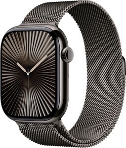 Apple Watch Series 10 GPS + Cellular 46mm Slate Titanium Case mit Slate Milanese Band