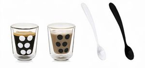 Zak!Designs espressogläser Dot Dot mit Löffel 75 ml 4-teilig