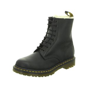 Dr. Martens - SERENA Burnished Wyoming Black 8-Loch Leder Damen-Stiefel, gefüttert, schwarz Größe 39 (UK 6)