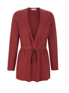 MONA Strickjacke Baumwolle, Kunstfaser Terracotta 38 Leicht tailliert