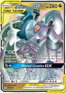 Arceus & Dialga & Palkia GX TAG TEAM English Sun & Moon Cosmic Eclipse 156/236 Trading Cards Pokemon Single Cards