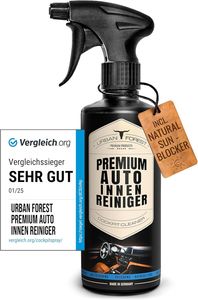 URBAN Forest® Auto Innenraumreiniger für Cockpitpflege & Innenraumpflege 500ml | Auto Polsterreiniger, Cockpit Reiniger | Profi Autopflege