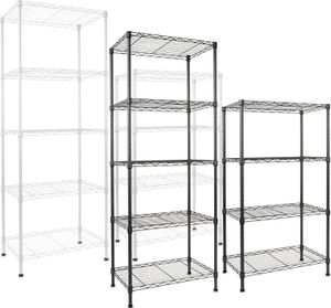 Regał metalowy Rocky malowany proszkowo na biało 5 półek 90 x 45 x 200 cm