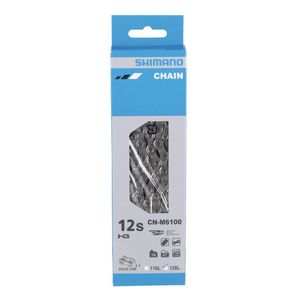 SHIMANO CN-M6100 Deore Schaltungskette, 126 Glieder, 12-fach, mit Quick Link, silber