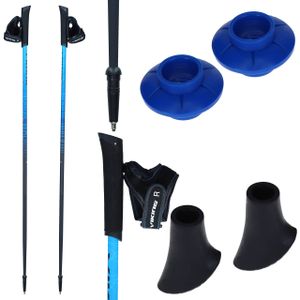 Viking Stöcke - Ultraleicht - Schlaufe de Hand con System de Clip-on - Professional lierter Griff - Pro Trainer, Unisex, Blau, 125 cm