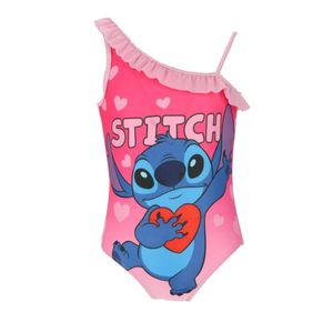 Disney Lilo & Stitch Mädchen Kinder Badeanzug  Rosa-110/116 (5/6 Jahre)