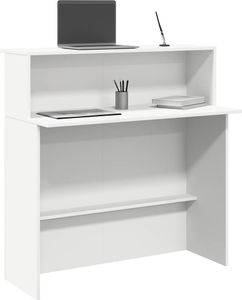 vidaXL Recepčný stôl biely 100x50x103,5 cm materiál na báze dreva