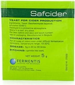 Fermentis Safcider 5 g Trockenhefe für Apfelwein Wein vergären für 20 - 30 Liter Cider Ciderhefe