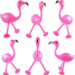 Aufblasbarer rosa Flamingo Aufblasbarer Flamingo Luau Party Zubehör für Hawaii Party Dekoration (6 Stück)